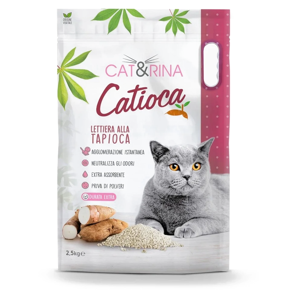 Catioca Tapioca-based cat litter granules, 2.5 kg (1480)