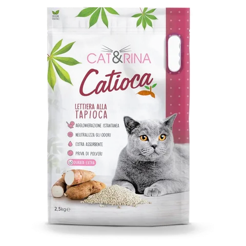 Catioca Tapioca-based cat litter granules, 2.5 kg (1480)