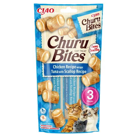 Churu BITES ქათამი თინუსის და სკალოპის შიგთავსით