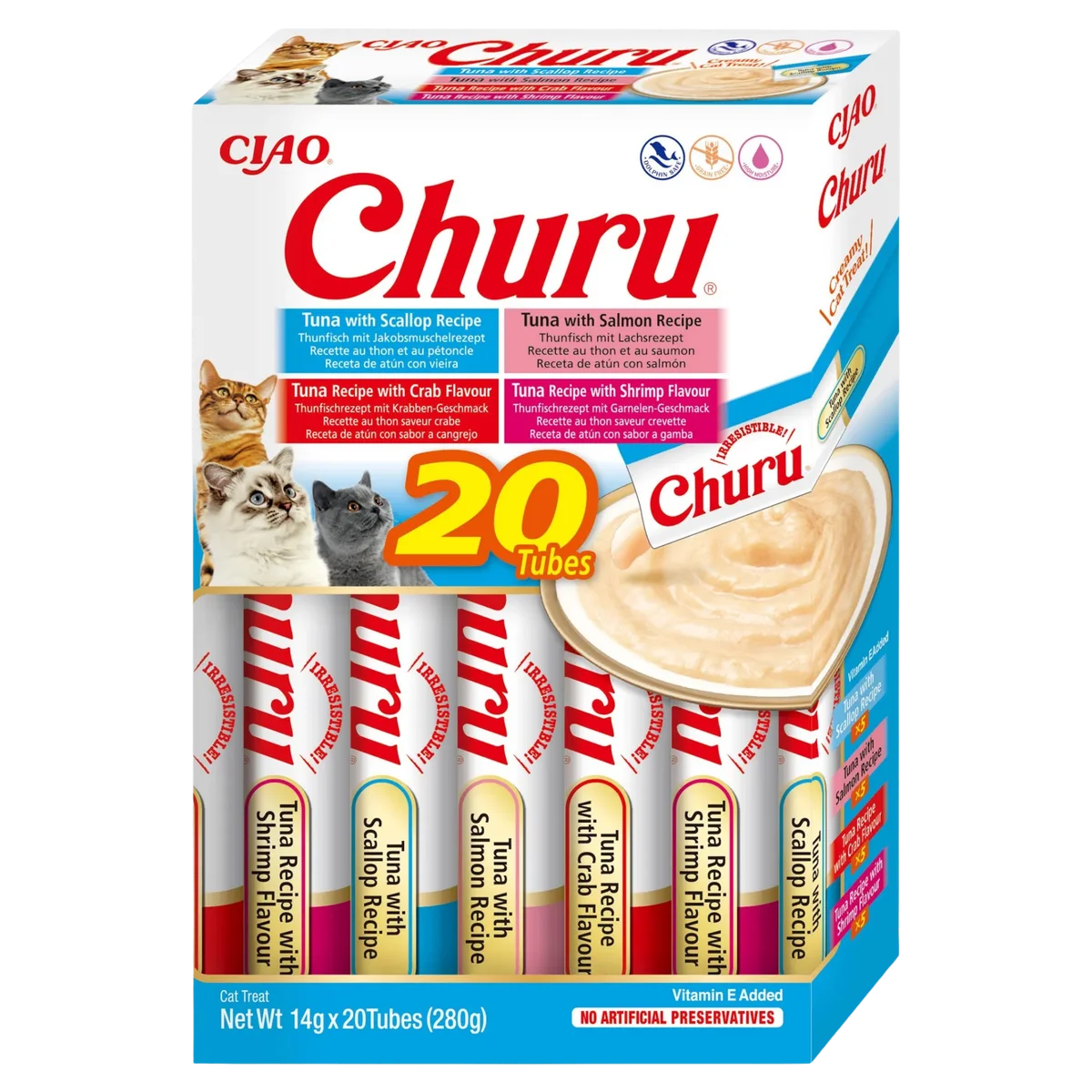 Churu თინუსი და ზღვის პროდუქტების ვარიაცია