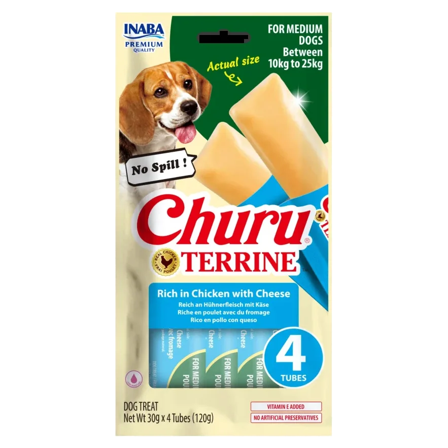 Churu TERRINE ქათმის ხორცით და ყველით (10 - 25კგ)